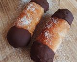 Foto del paso 14 de la receta: Chuchos rellenos de toffee de plátano y puntas de chocolate