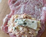 Sajtkrémes, sonkás, Roquefort sajtos rántott karaj recept fázis 4 fotója