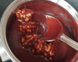 A picture of step 6 of Georgian walnut churchkhela or walnut candy.