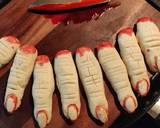 Witch finger cookies with strawberry coulis blood recipe step 11 photo