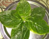 A picture of step 1 of Malabar spinach fritters.