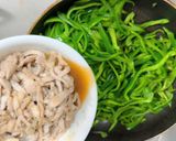 A picture of step 4 of Pork Ginger stir fry with Green Pepper.