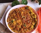 Foto langkah ke 6 dari resep Telor Dadar Pegagan.