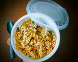 A picture of step 7 of Broken Wheat Upma (Dalia Upma).
