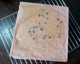 Foto langkah ke 6 dari resep 15.8#52 Blueberry Jam Ogura Cake.