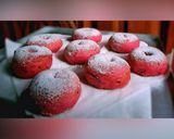 Foto langkah ke 5 dari resep Donat Buah Naga 💕 Empuk & Bervitamin 👍🏻.