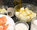 Foto del paso 1 de la receta: Sopa fría de melón con crujiente de jamón