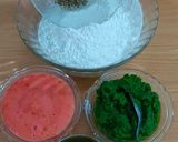 A picture of step 3 of Tri-Colour Paratha.