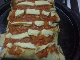 Canelones de espinaca y pollo