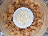 Aperitivo: Camarones apanados con Panko y Sésamo