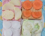A picture of step 4 of Healthy Vegetable Sandwich with Homemade CHEESE spreads.