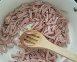Foto del paso 2 de la receta: Fideos de Zapallo italiano con crema y jamón | Método grez