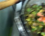 A picture of step 5 of Achari Bhindi.