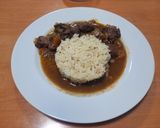 Foto del paso 14 de la receta: 282. Ternera al Strogonoff con vino tinto y arroz blanco