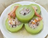Hình bước làm 2 của món Canh bí xanh nhồi tôm thịt
