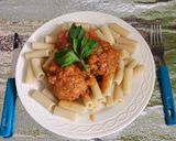 Foto del paso 3 de la receta: Albóndigas de carne en salsa de tomate con mostaccioli