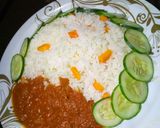 A picture of step 2 of Carrot rice.