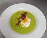 Foto del paso 17 de la receta: Crema de guisantes con jamón crocante y huevo