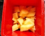A picture of step 2 of Mango shrikhand ice-cream.