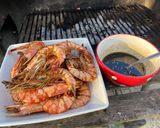 A picture of step 3 of BBQ King Prawns with 2 Dips.