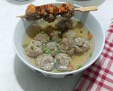 Foto langkah ke 4 dari resep Nyuknyang Hitam / Baso Kasar (Baso Sapi Khas Makassar).