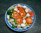 Hình bước làm 4 của món Salad ức gà trứng cút healthy