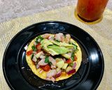A picture of step 4 of Shrimp Ceviche Tostadas.