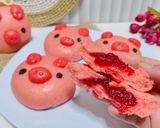 Foto langkah ke 12 dari resep Pao Pig (Isi Selai Strawberry).