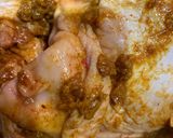 A picture of step 3 of Tagine chicken with olives and preserved chicken.
