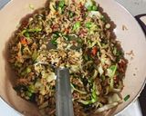 A picture of step 5 of Vegetable fried rice.