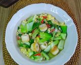 Foto langkah ke 10 dari resep Tumis Bok Coy Kuah Telor Bakso.