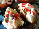 Cupcakes "sesos de rata" sangrientos