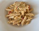 Φωτογραφία βήματος 4 της συνταγής 👩‍🍳Πέννες ολικής με ψητά ντοματίνια ανθότυρο & πέστο!