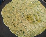 A picture of step 3 of Yam kathi roll.