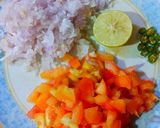 A picture of step 1 of Corn Chaat.