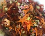 A picture of step 2 of Sweet and Tangy Couscous salad with nuts and vegetables.