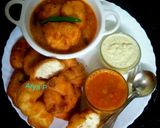 मेदू वडे सांबर और चटनी (Medu vade sambar aur chutney recipe in hindi) रेसिपी चरण 6 फोटो