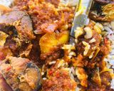 A picture of step 3 of Fried fish in palm oil stew🍽🐟.