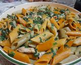 Foto del paso 10 de la receta: Fideo colores con salsa de espinaca y pollo