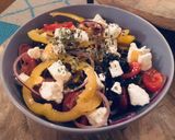 A picture of step 7 of Greek salad 🥗.
