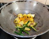 A picture of step 4 of SARSON SAAG CABBAGE SABZI...