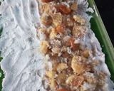 A picture of step 4 of Ila adda banana leaf appam.