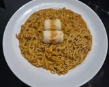 Foto langkah ke 6 dari resep Creamy Soy Sauce Noodle versi sat set simpel.