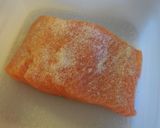 A picture of step 1 of Salmon Donburi (Salmon rice bowl).