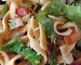 Foto del paso 5 de la receta: ENSALADA TIBIA CON FIDEOS DE GARBANZO