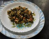 A picture of step 6 of Leafy green (fresh green methi bhaji).