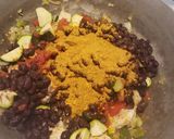 A picture of step 2 of Low carb Tex Mex Chicken zucchini skillet.