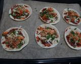 A picture of step 4 of Japanese and Korean style snack pizza.