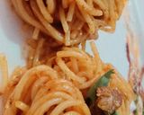 A picture of step 10 of Spaghetti with meat ball in tandoori masala.