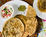 A picture of step 4 of Cheese paratha for breakfast or brunch,healthy and delicious,and easy.